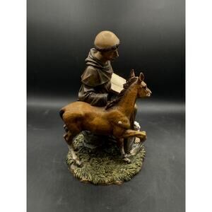 St. Francis Statue - Seated with Horse – 8.5” – 2006 Roman Inc.